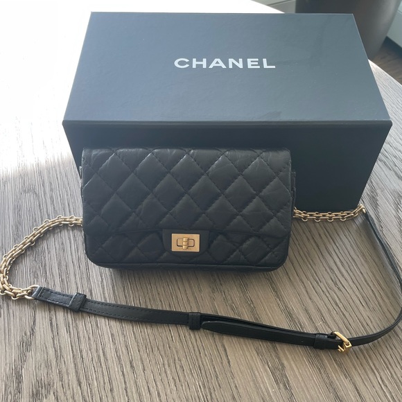 Authentic Chanel Belt Bag with Gold Chain - Picture 2 of 10